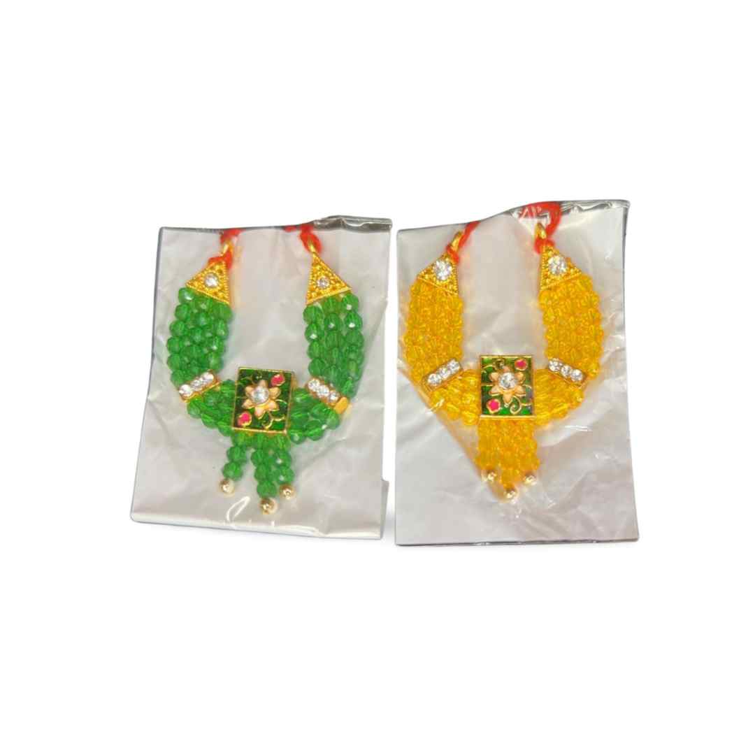 Laddu Gopal Beautiful Mala for All Idols/Mix Colours/Set of 2 / Size-4-5-6-7