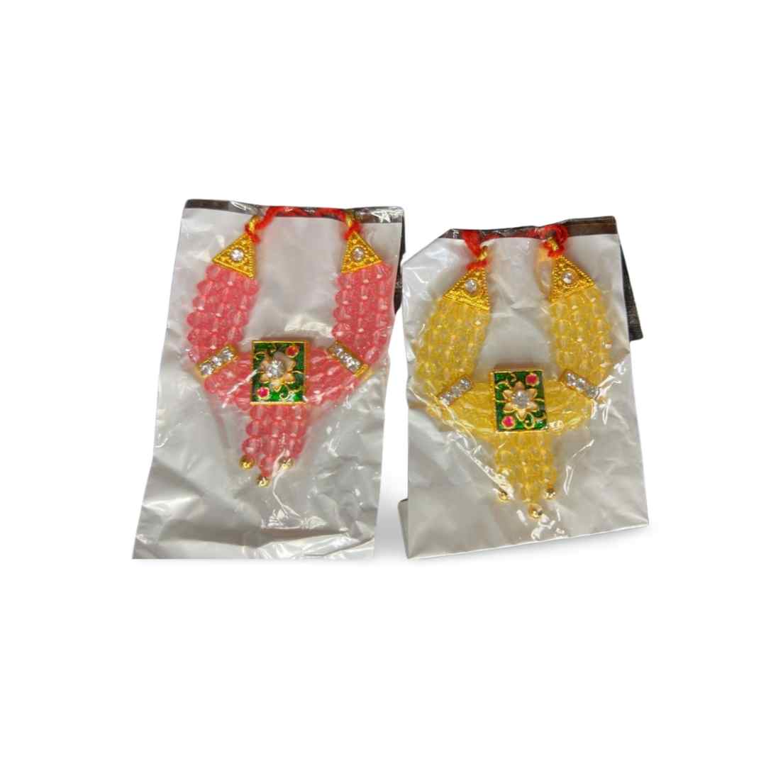 Laddu Gopal Beautiful Mala for All Idols/Mix Colours/Set of 2 / Size-4-5-6-7