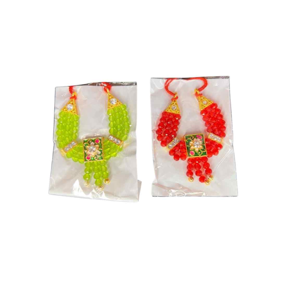 Laddu Gopal Beautiful Mala for All Idols/Mix Colours/Set of 2 / Size-4-5-6-7