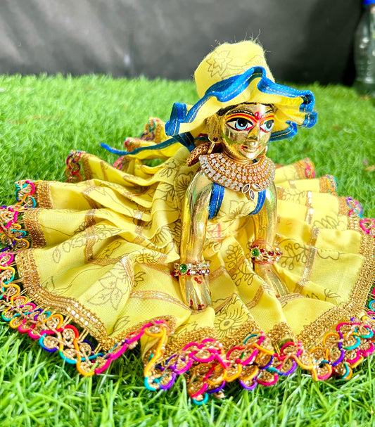 Laddu Gopal Ji Dress with Cap Hand Made Poshak Radha Rani Dress