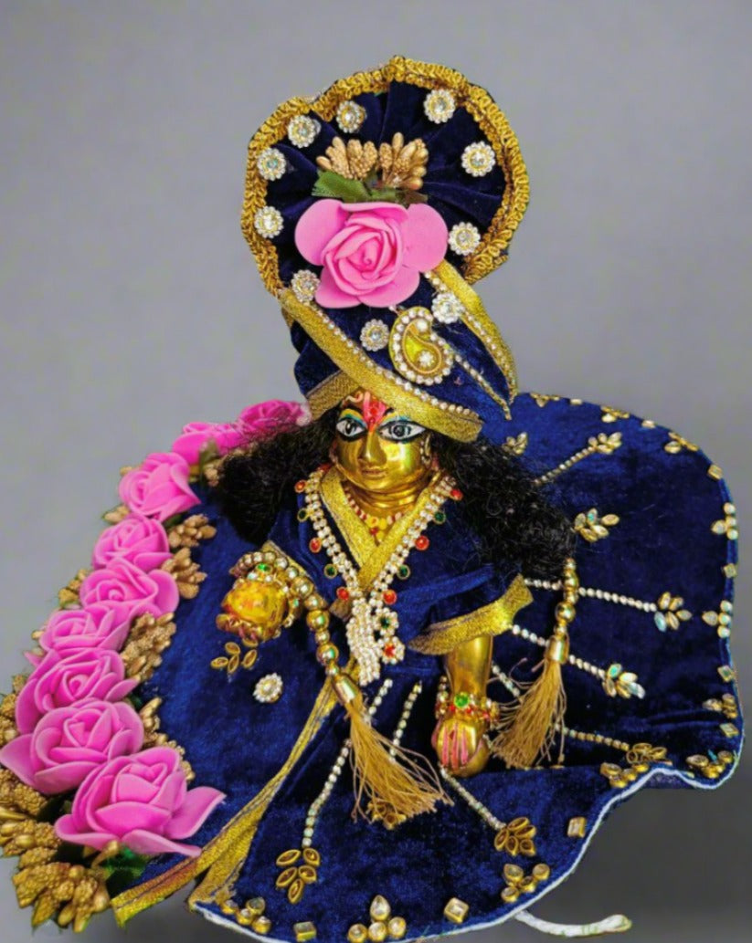 Laddu Gopal Ji Dress Hand Made Poshak Velvet