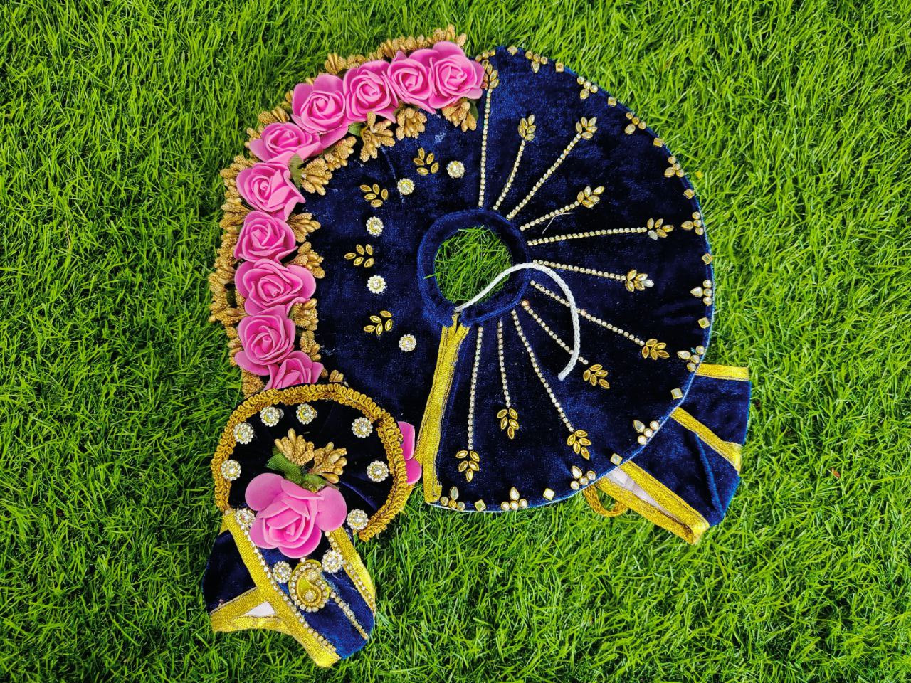 Laddu Gopal Ji Dress Hand Made Poshak Velvet