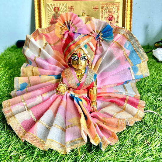 Laddu Gopal Ji Dress with Cap Hand Made Poshak Radha Rani Dress