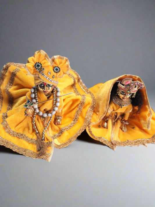 Laddu Gopal Ji Dress with Cap Hand Made Poshak Radha Rani Dress